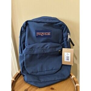 JanSport Superbreak Navy Blue Backpack Lightweight School BookBag NEW